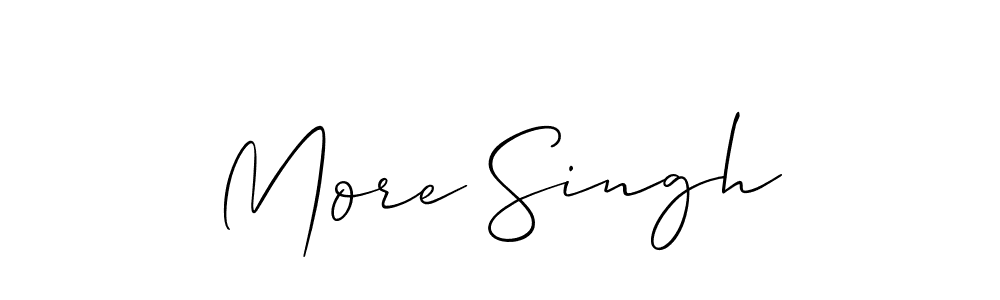 It looks lik you need a new signature style for name More Singh. Design unique handwritten (Allison_Script) signature with our free signature maker in just a few clicks. More Singh signature style 2 images and pictures png