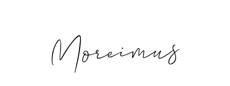 Make a beautiful signature design for name Moreimus. With this signature (Allison_Script) style, you can create a handwritten signature for free. Moreimus signature style 2 images and pictures png