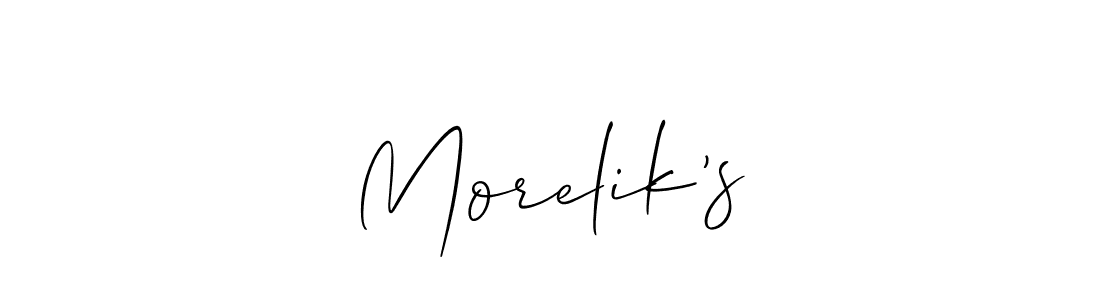 Make a beautiful signature design for name Morelik’s. Use this online signature maker to create a handwritten signature for free. Morelik’s signature style 2 images and pictures png