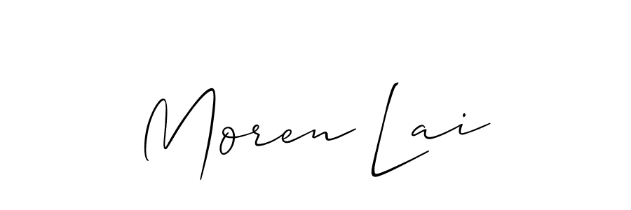 How to Draw Moren Lai signature style? Allison_Script is a latest design signature styles for name Moren Lai. Moren Lai signature style 2 images and pictures png
