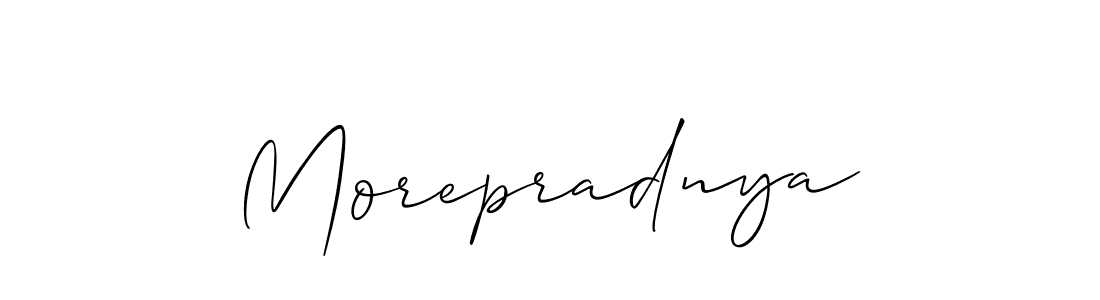 Once you've used our free online signature maker to create your best signature Allison_Script style, it's time to enjoy all of the benefits that Morepradnya name signing documents. Morepradnya signature style 2 images and pictures png