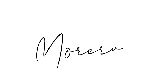 Allison_Script is a professional signature style that is perfect for those who want to add a touch of class to their signature. It is also a great choice for those who want to make their signature more unique. Get Morerv name to fancy signature for free. Morerv signature style 2 images and pictures png