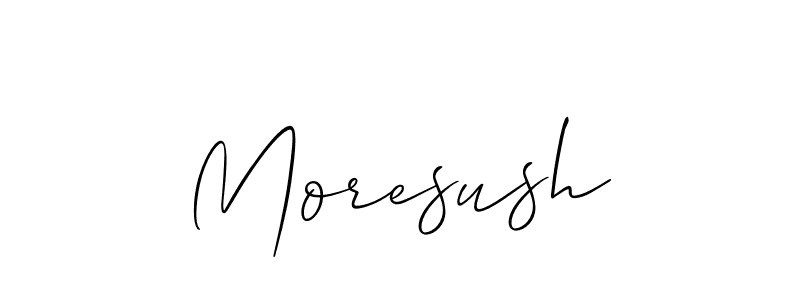 Allison_Script is a professional signature style that is perfect for those who want to add a touch of class to their signature. It is also a great choice for those who want to make their signature more unique. Get Moresush name to fancy signature for free. Moresush signature style 2 images and pictures png