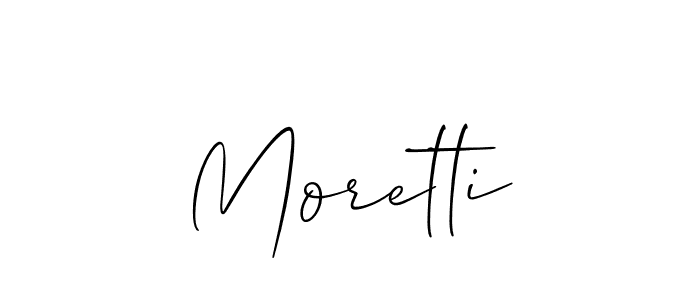 Make a beautiful signature design for name Moretti. With this signature (Allison_Script) style, you can create a handwritten signature for free. Moretti signature style 2 images and pictures png