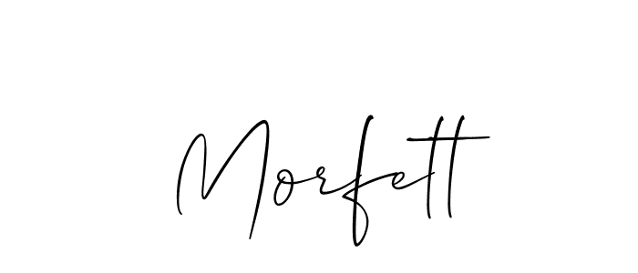 Allison_Script is a professional signature style that is perfect for those who want to add a touch of class to their signature. It is also a great choice for those who want to make their signature more unique. Get Morfett name to fancy signature for free. Morfett signature style 2 images and pictures png