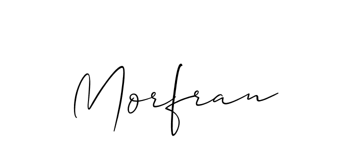 How to make Morfran signature? Allison_Script is a professional autograph style. Create handwritten signature for Morfran name. Morfran signature style 2 images and pictures png