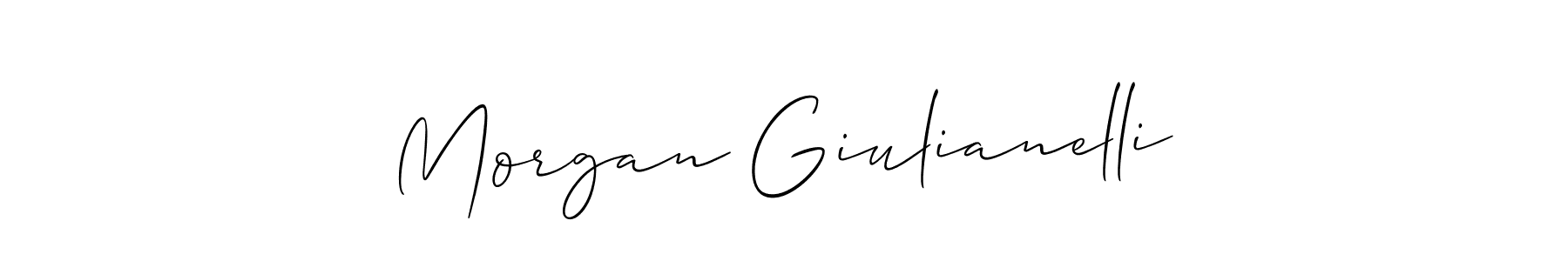 Create a beautiful signature design for name Morgan Giulianelli. With this signature (Allison_Script) fonts, you can make a handwritten signature for free. Morgan Giulianelli signature style 2 images and pictures png