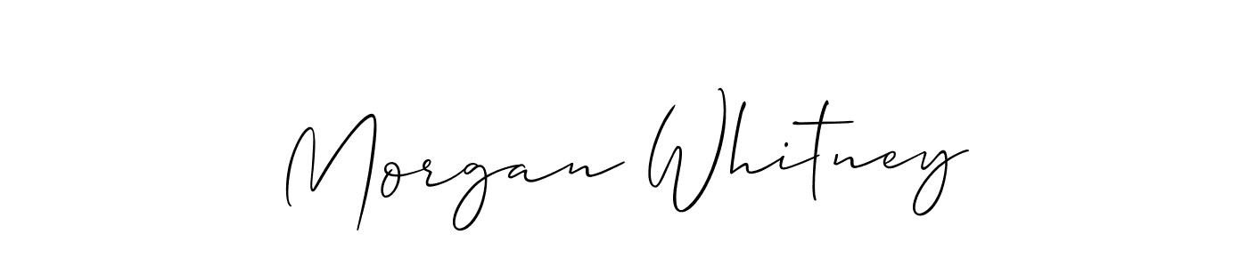 Design your own signature with our free online signature maker. With this signature software, you can create a handwritten (Allison_Script) signature for name Morgan Whitney. Morgan Whitney signature style 2 images and pictures png