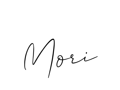 Design your own signature with our free online signature maker. With this signature software, you can create a handwritten (Allison_Script) signature for name Mori. Mori signature style 2 images and pictures png