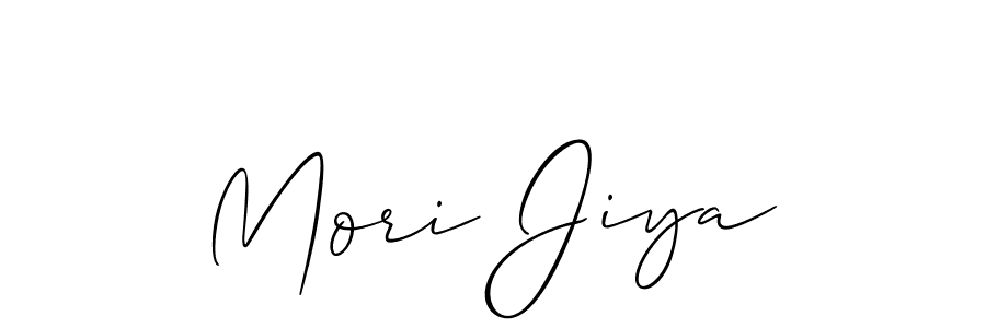 Design your own signature with our free online signature maker. With this signature software, you can create a handwritten (Allison_Script) signature for name Mori Jiya. Mori Jiya signature style 2 images and pictures png