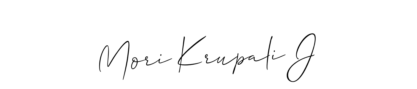 Best and Professional Signature Style for Mori Krupali J. Allison_Script Best Signature Style Collection. Mori Krupali J signature style 2 images and pictures png