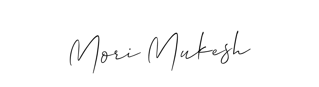 if you are searching for the best signature style for your name Mori Mukesh. so please give up your signature search. here we have designed multiple signature styles  using Allison_Script. Mori Mukesh signature style 2 images and pictures png