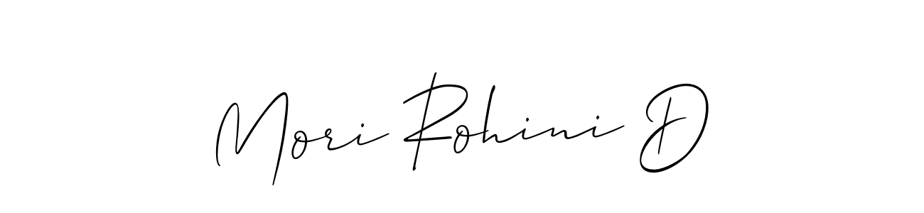 Make a beautiful signature design for name Mori Rohini D. Use this online signature maker to create a handwritten signature for free. Mori Rohini D signature style 2 images and pictures png