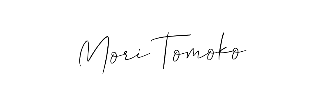 Also we have Mori Tomoko name is the best signature style. Create professional handwritten signature collection using Allison_Script autograph style. Mori Tomoko signature style 2 images and pictures png