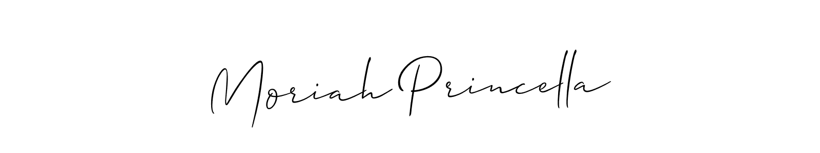 Make a short Moriah Princella signature style. Manage your documents anywhere anytime using Allison_Script. Create and add eSignatures, submit forms, share and send files easily. Moriah Princella signature style 2 images and pictures png
