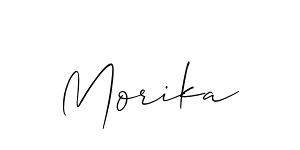 Create a beautiful signature design for name Morika. With this signature (Allison_Script) fonts, you can make a handwritten signature for free. Morika signature style 2 images and pictures png