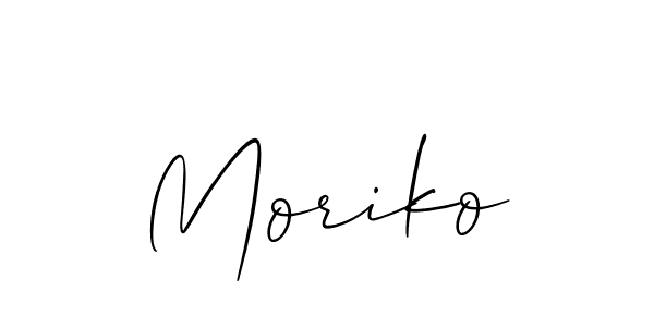 You should practise on your own different ways (Allison_Script) to write your name (Moriko) in signature. don't let someone else do it for you. Moriko signature style 2 images and pictures png