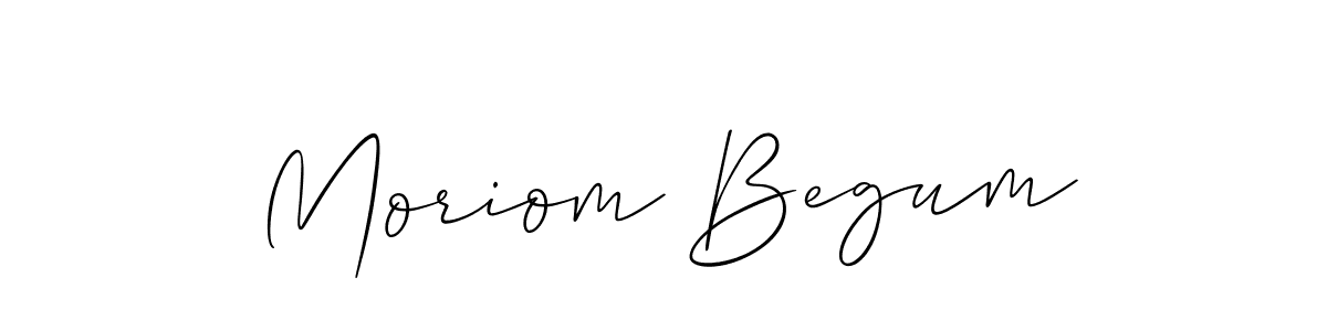 Allison_Script is a professional signature style that is perfect for those who want to add a touch of class to their signature. It is also a great choice for those who want to make their signature more unique. Get Moriom Begum name to fancy signature for free. Moriom Begum signature style 2 images and pictures png