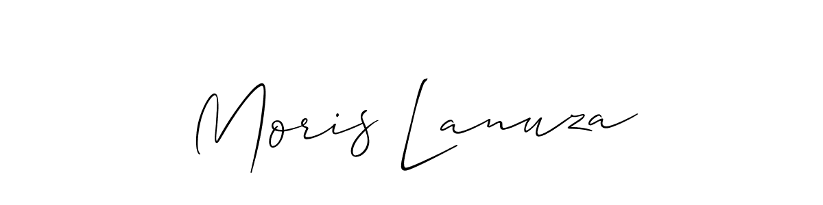 It looks lik you need a new signature style for name Moris Lanuza. Design unique handwritten (Allison_Script) signature with our free signature maker in just a few clicks. Moris Lanuza signature style 2 images and pictures png