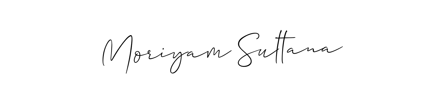 Make a short Moriyam Sultana signature style. Manage your documents anywhere anytime using Allison_Script. Create and add eSignatures, submit forms, share and send files easily. Moriyam Sultana signature style 2 images and pictures png