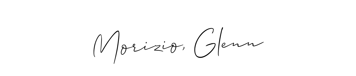 Make a beautiful signature design for name Morizio, Glenn. With this signature (Allison_Script) style, you can create a handwritten signature for free. Morizio, Glenn signature style 2 images and pictures png