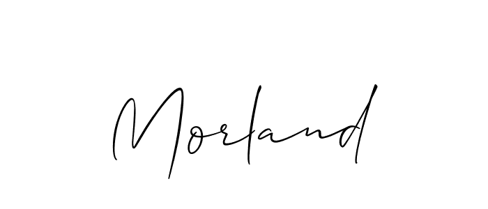 Make a beautiful signature design for name Morland. With this signature (Allison_Script) style, you can create a handwritten signature for free. Morland signature style 2 images and pictures png