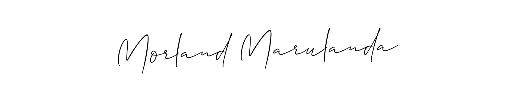 Design your own signature with our free online signature maker. With this signature software, you can create a handwritten (Allison_Script) signature for name Morland Marulanda. Morland Marulanda signature style 2 images and pictures png