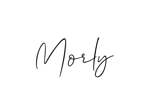 How to make Morly name signature. Use Allison_Script style for creating short signs online. This is the latest handwritten sign. Morly signature style 2 images and pictures png