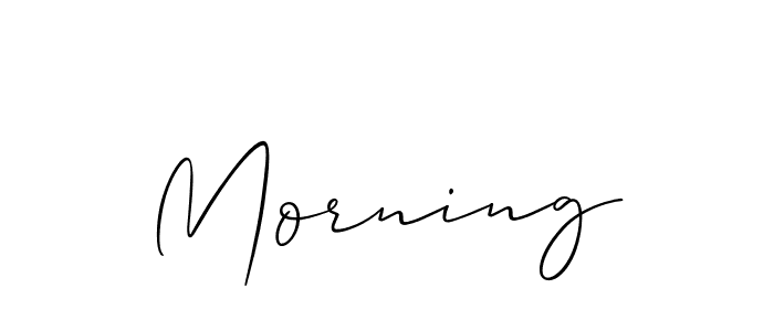 Best and Professional Signature Style for Morning. Allison_Script Best Signature Style Collection. Morning signature style 2 images and pictures png