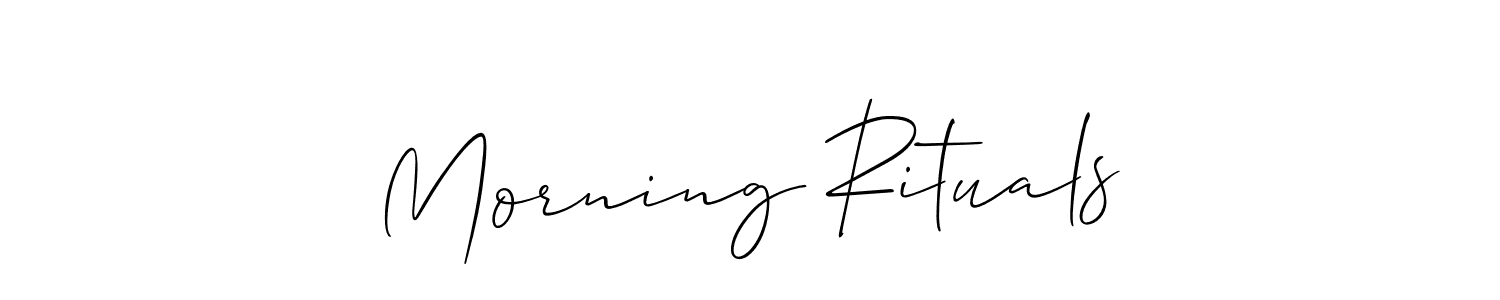 Design your own signature with our free online signature maker. With this signature software, you can create a handwritten (Allison_Script) signature for name Morning Rituals. Morning Rituals signature style 2 images and pictures png