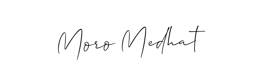 It looks lik you need a new signature style for name Moro Medhat. Design unique handwritten (Allison_Script) signature with our free signature maker in just a few clicks. Moro Medhat signature style 2 images and pictures png