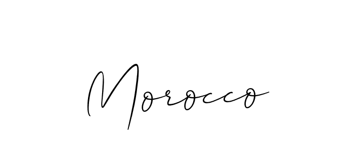How to make Morocco name signature. Use Allison_Script style for creating short signs online. This is the latest handwritten sign. Morocco signature style 2 images and pictures png