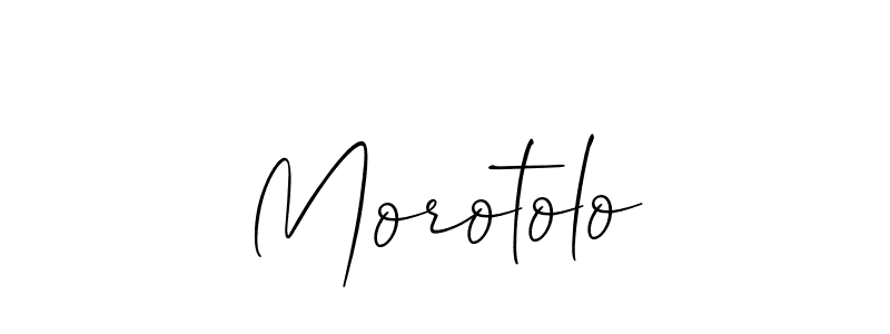 Morotolo stylish signature style. Best Handwritten Sign (Allison_Script) for my name. Handwritten Signature Collection Ideas for my name Morotolo. Morotolo signature style 2 images and pictures png