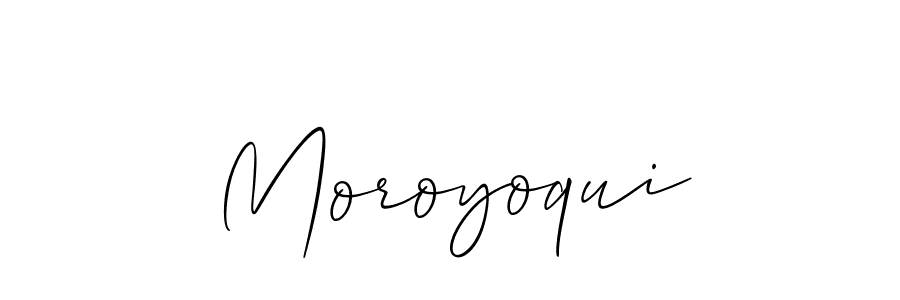 Also You can easily find your signature by using the search form. We will create Moroyoqui name handwritten signature images for you free of cost using Allison_Script sign style. Moroyoqui signature style 2 images and pictures png