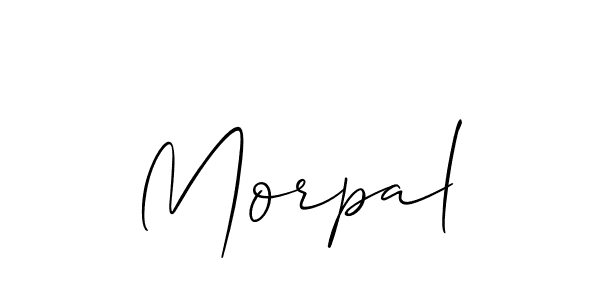 Make a beautiful signature design for name Morpal. With this signature (Allison_Script) style, you can create a handwritten signature for free. Morpal signature style 2 images and pictures png
