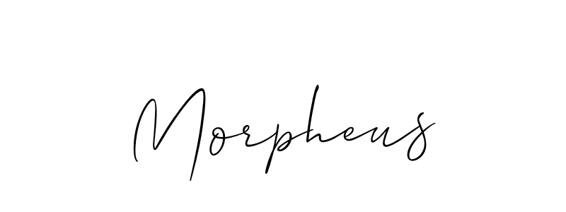 Use a signature maker to create a handwritten signature online. With this signature software, you can design (Allison_Script) your own signature for name Morpheus. Morpheus signature style 2 images and pictures png