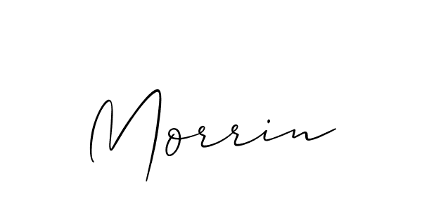 Design your own signature with our free online signature maker. With this signature software, you can create a handwritten (Allison_Script) signature for name Morrin. Morrin signature style 2 images and pictures png