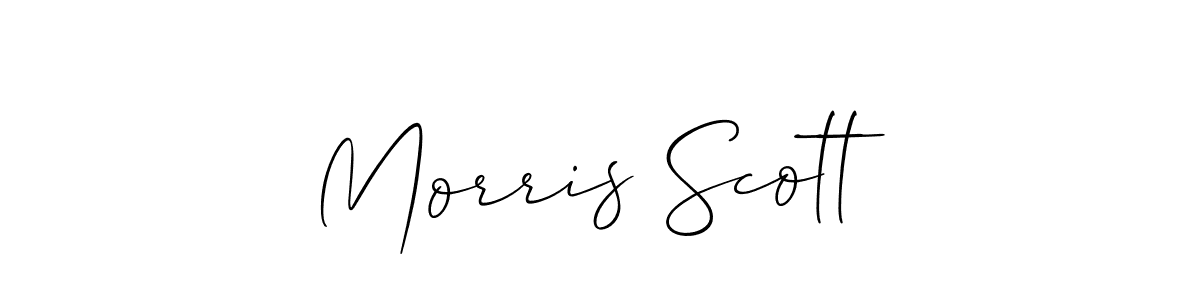 Make a beautiful signature design for name Morris Scott. With this signature (Allison_Script) style, you can create a handwritten signature for free. Morris Scott signature style 2 images and pictures png