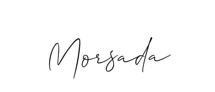 Similarly Allison_Script is the best handwritten signature design. Signature creator online .You can use it as an online autograph creator for name Morsada. Morsada signature style 2 images and pictures png