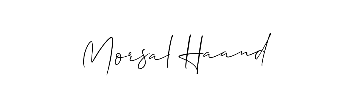 Also we have Morsal Haand name is the best signature style. Create professional handwritten signature collection using Allison_Script autograph style. Morsal Haand signature style 2 images and pictures png