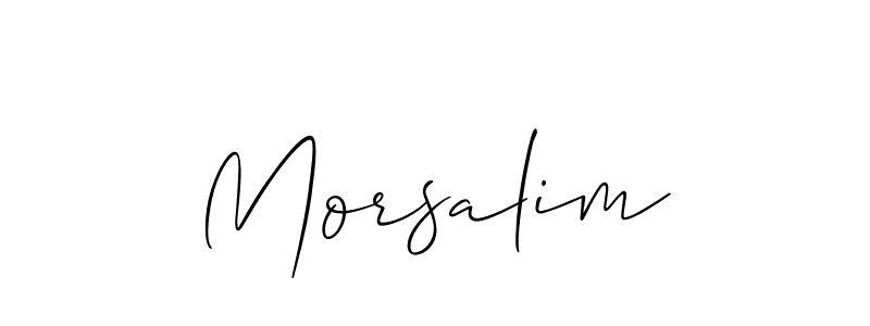 How to make Morsalim name signature. Use Allison_Script style for creating short signs online. This is the latest handwritten sign. Morsalim signature style 2 images and pictures png