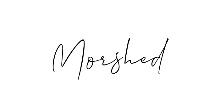 It looks lik you need a new signature style for name Morshed. Design unique handwritten (Allison_Script) signature with our free signature maker in just a few clicks. Morshed signature style 2 images and pictures png