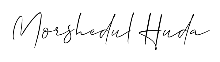 Get inspired by this graceful Allison_Script signature style for name Morshedul Huda. Smooth loops and balanced proportions for everyday use. Morshedul Huda signature style 2 images and pictures png