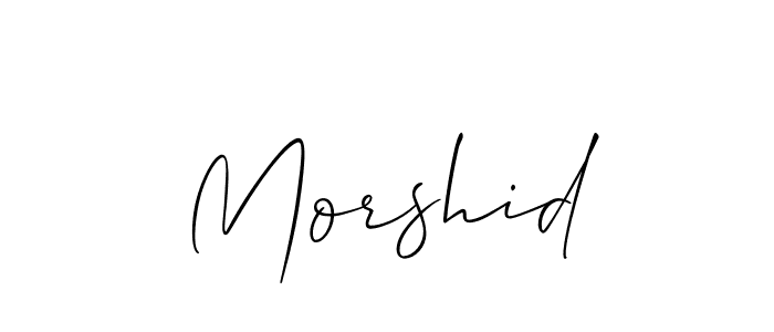 Create a beautiful signature design for name Morshid. With this signature (Allison_Script) fonts, you can make a handwritten signature for free. Morshid signature style 2 images and pictures png