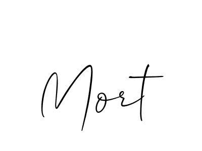 How to make Mort name signature. Use Allison_Script style for creating short signs online. This is the latest handwritten sign. Mort signature style 2 images and pictures png