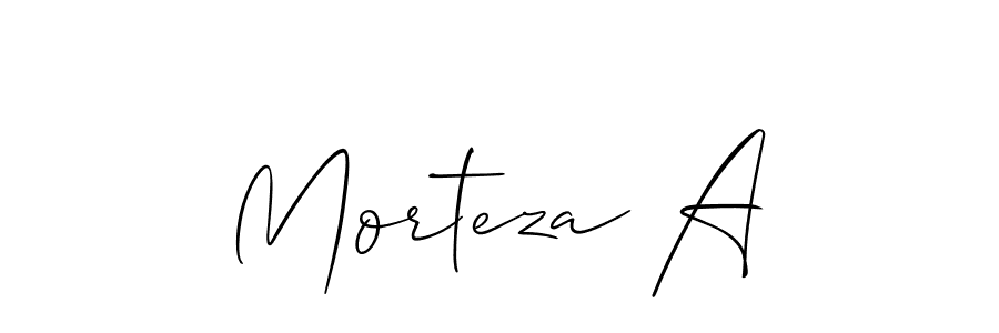 Create a beautiful signature design for name Morteza A. With this signature (Allison_Script) fonts, you can make a handwritten signature for free. Morteza A signature style 2 images and pictures png