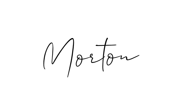 The best way (Allison_Script) to make a short signature is to pick only two or three words in your name. The name Morton include a total of six letters. For converting this name. Morton signature style 2 images and pictures png