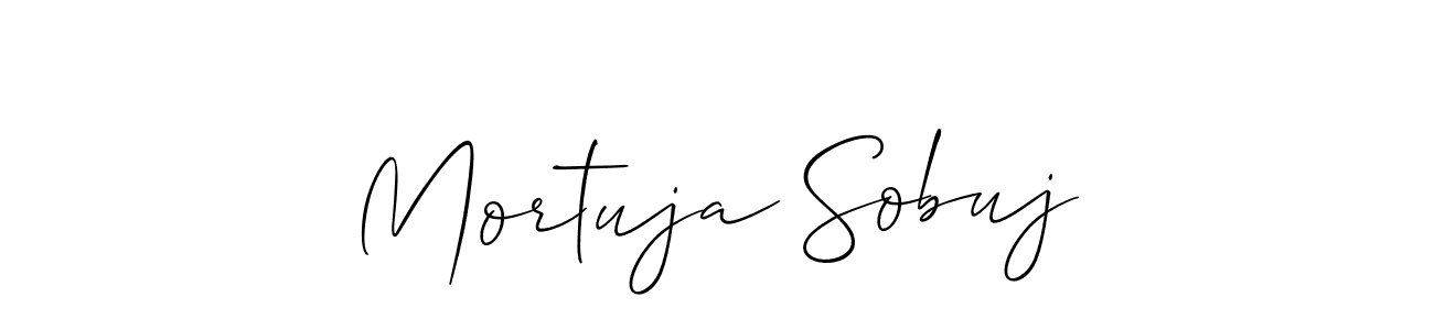 You should practise on your own different ways (Allison_Script) to write your name (Mortuja Sobuj) in signature. don't let someone else do it for you. Mortuja Sobuj signature style 2 images and pictures png