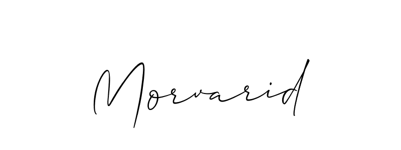 Create a beautiful signature design for name Morvarid. With this signature (Allison_Script) fonts, you can make a handwritten signature for free. Morvarid signature style 2 images and pictures png