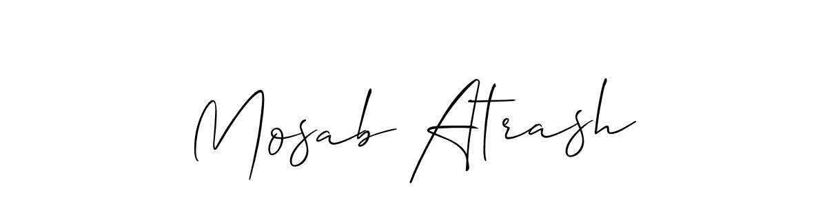 Also You can easily find your signature by using the search form. We will create Mosab Atrash name handwritten signature images for you free of cost using Allison_Script sign style. Mosab Atrash signature style 2 images and pictures png